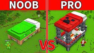 JJ vs Mikey - Noob vs Pro: SECRET BED HOUSE Build Battle in Minecraft - Maizen