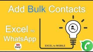 How to import all contacts from excel to whatsapp, Import contacts from excel to mobile