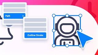 ⏰ Outline Stroke in Adobe XD – Icons Workflow