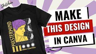 canva t shirt tutorial| How to Make this design in Canva