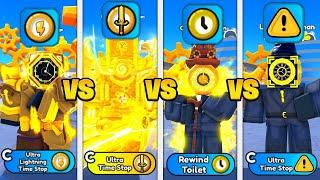 GOLDEN FUTURE vs ULTIMATE vs CHIEF vs LARGE CLOCKMAN TIME ABILITY!!⏰ Toilet Tower Defense