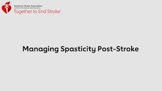 Managing Spasticity Post-Stroke