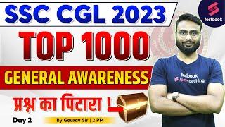 SSC CGL 2023 | General Awareness | Top 1000 GK Questions For SSC CGL 2023 | Day 2 | By Gaurav Sir