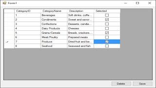 C# Tutorial - Delete multiple Rows from DataGridView based on CheckBox selection | FoxLearn