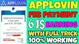 Applovin payment proof  | Applovin self earning trick  | Applovin vs Unity ads | Applovin 2022