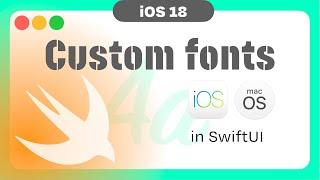 How to use custom fonts in a SwiftUI project for macOS & iOS