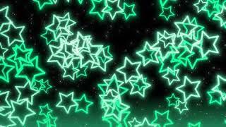 ⭐Motion graphics background with soaring greeen neon stars⭐