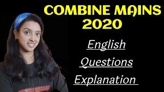 combine 2020 mains English Explanation! Group B mains 2020 English