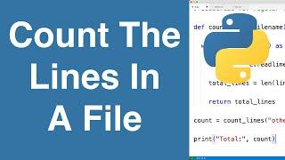 Count The Lines In A File | Python Example