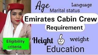 Emirates Cabin Crew Requirements Before Applying|  Flight Attendant eligibility criteria