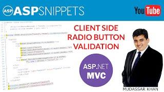Client Side RadioButton validation in ASP.Net MVC