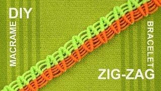 How to Make a ZigZag Macrame Bracelet / Tutorial