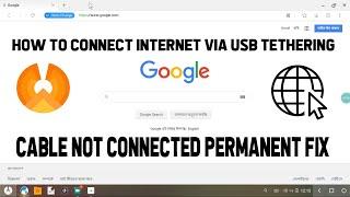 How to connect internet via USB Tethering | Cable not connected permanent fix | Phoenix OS