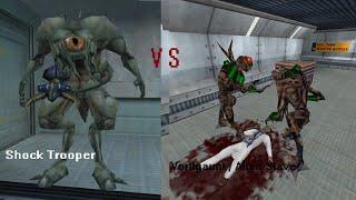 Xen vs Race X (Shock Troopers VS Alien Slave)