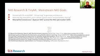 tinyML Talks: Neural Architecture Search for Tiny Devices