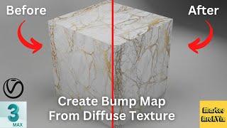 Create a Bump Texture From a Diffuse Bitmap Texture In 3ds Max and VRay Using Color Correction Map