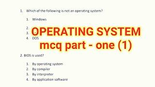 Operating System MCQ Questions Part 1