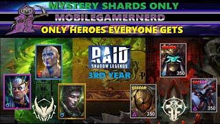 EP 8.5: Year 3 Raid Shadow Legends F2P Mystery Shard Only Run (MAKE UP VIDEO DUE TO LAAAAGGG)