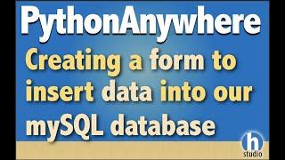 12 - Creating a form to insert data into our MySQL database