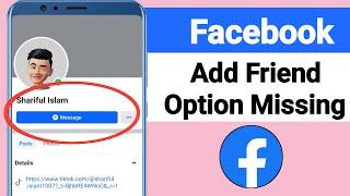 Add Friend Option Not Showing On Facebook | Fix Facebook Add Friend option Not showing?  2024