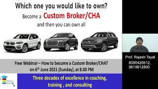 Become a Customs Broker / Customs House Agent l Join the FREE Webinar