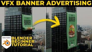 How To Create CGI Banner Unroll Ads Using VFX in Blender | Blender Beginner VFX Tutorial