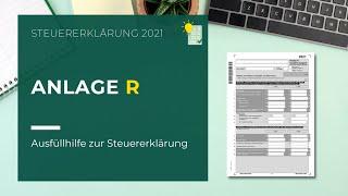 Anlage R ausfüllen | Steuererklärung 2021