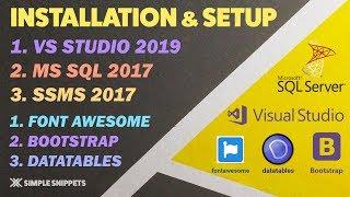 Installing Visual Studio 2019 & MS SQL Express 2017 | Setting up Bootstrap, Fontawesome & Datatables