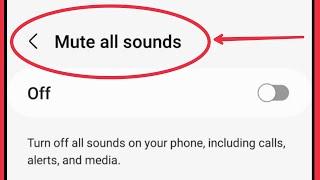 Mute All Sound in Samsung Phones