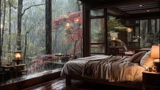 Soothing Bedroom with Rain sound ️ | Perfect for Relaxing and Deep Sleep ASMR