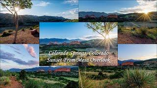 Colorado Springs Mesa Overlook Sunset