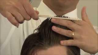 Classic Side Part Hairstyle – How To Cut Hair With Scissors – Part 2