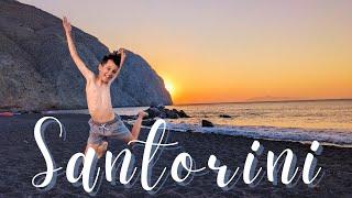 SANTORINI, Greece -  Perissa Black Beach, Oia & Fira! How we did it right with kids!