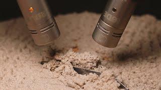 ASMR Cutting Kinetic Sand On a Sand Paper 