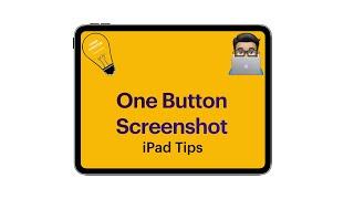 iPad tips: One button screenshot (iPad tutorial 2020)