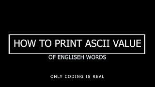 How to print A-Z ASCII values in C | C Programming full playlist | Only Coding Is Real