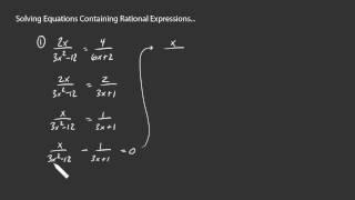 Solving Equations with Rational Expressions