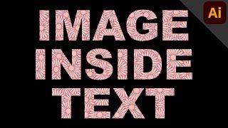 Place image inside text (with editable text) | ILLUSTRATOR TUTORIAL - TEXT EFFECT