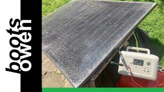 Testing solar panels off grid using #Allpowersportable power station