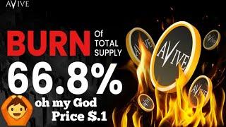 avive coin  burn  of total supply the big update  66.8% coin burn 