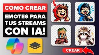 Cómo Crear EMOTES GRATIS con Inteligencia Artificial  Para Twitch, Youtube, Tik Tok o Kick! (FÁCIL)