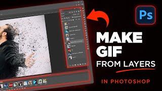 Make gif from layers in Photoshop | Save gif in Photoshop | gif Animation | Photoshop Teachings