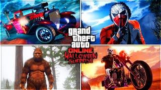 ALL *LIMITED TIME* HALLOWEEN CONTENT IN GTA ONLINE! (Halloween Update Outfits, UFOs & MORE)