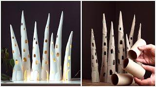 DIY Fairy Town Lamp Using Cardboard Tubes