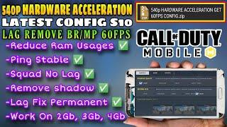 Lag Fix Config For Cod Mobile 60FPS | Season 10 | Fix Ping + Frame Drops | Call Of Duty Mobile