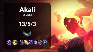 Akali vs Irelia MIDDLE - KR CHALLENGER Patch 14.24