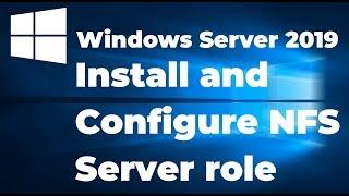 39. Installing and Configuring NFS Server role in Windows Server 2019