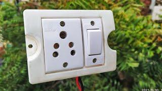 How to make an extension box / One Sockets +  one Switch box wiring / Single Socket Extension Board