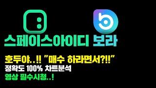 스페이스아이디 보라 [긴급] 호두야...! "매수" 하라면서...?! 정확도 100% 차트분석, 영상 필수시청 #코인시황