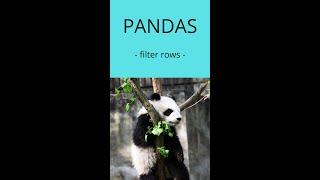 Filter rows for specific values in a Pandas DataFrame - Python | 20sec code #Shorts